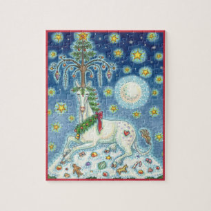 MAGIC CHRISTMAS UNICORN, HOLIDAY FANTASY PUZZLE