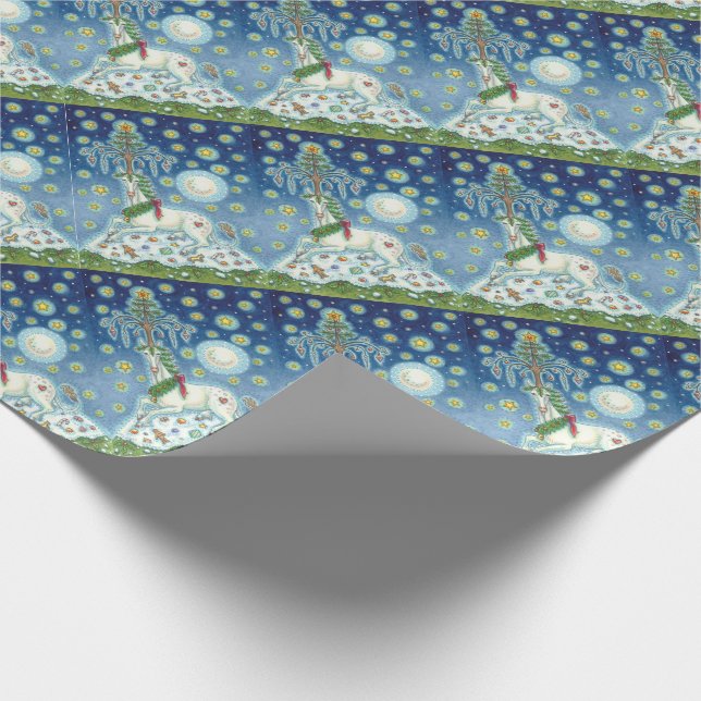 MAGIC CHRISTMAS UNICORN HOLIDAY WRAPPING PAPER (Corner)