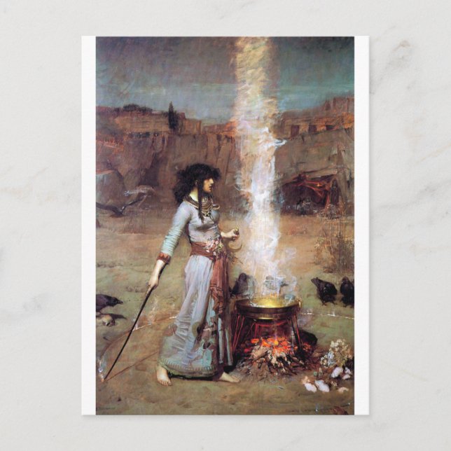 Magic Circle, John William Waterhouse Postcard (Front)