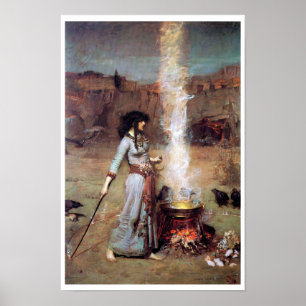 Magic Circle, John William Waterhouse Poster