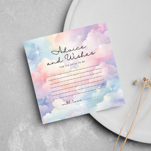 Magic Clouds Sky Advice and Wishes Bridal Shower Enclosure Card