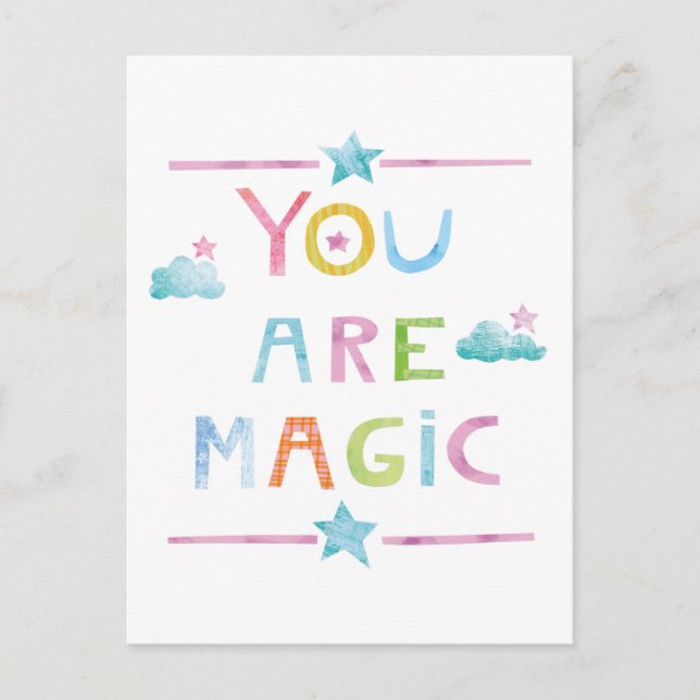 Magic Clouds You are Magic Postcard (Front)
