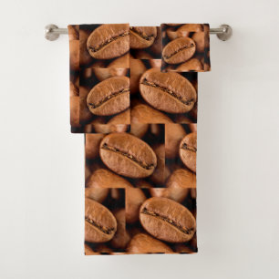 Magic coffee beans bath towel set