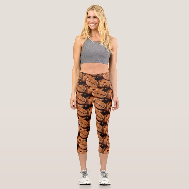 Magic coffee beans Photograph for coffee lovers Capri Leggings (Front)