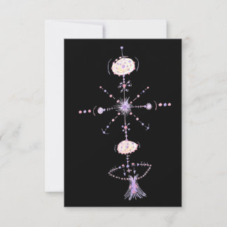 Magic Colorful Abstract Tribal Tattoo Art Thank You Card