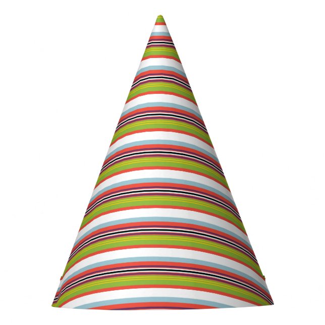 Magic colorful stripes party hat (Front)