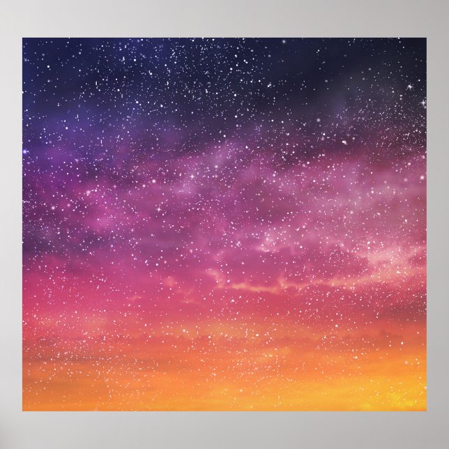 Magic Colour: Enchanting Sky Background. Poster (Front)