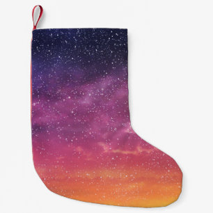 Magic Colour: Enchanting Sky Background. Small Christmas Stocking