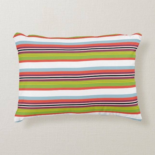 Magic colourful stripes decorative cushion (Front)