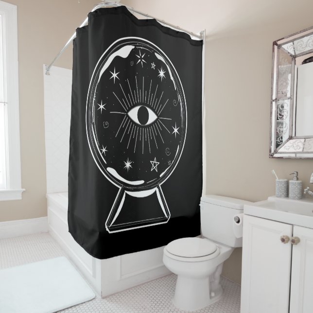 Magic Crystal Ball Scry Seeing Eye Tells All Shower Curtain (In Situ)