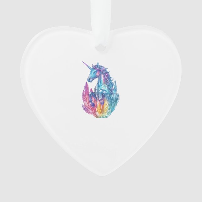 Magic Crystal Cave Unicorn (1) Ornament (Front)