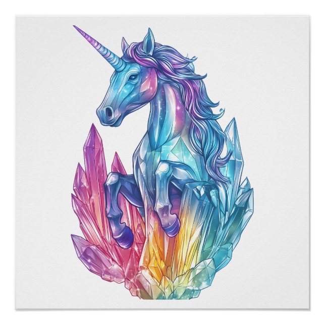 Magic Crystal Cave Unicorn (1) Poster (Front)