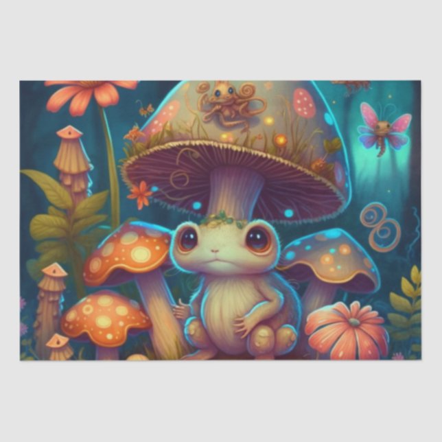 Magic cute frog mushroom  tissue paper (Front)