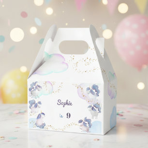 Magic cute unicorns kids birthday favour box