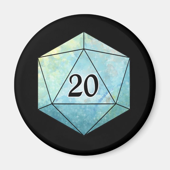 Magic d20 Dice Magnet (Front)
