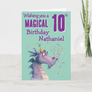 Magic Dragon 10th Birthday Card