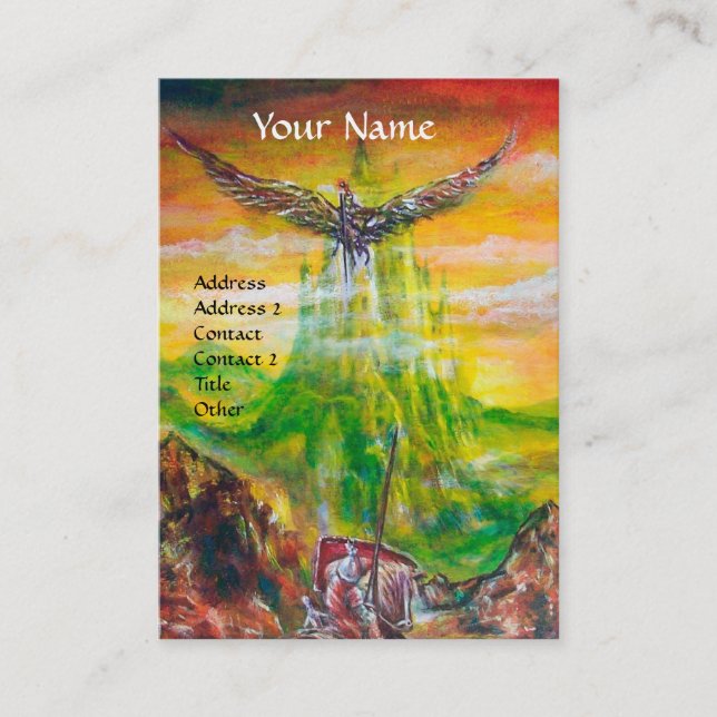 MAGIC DUEL BETWEEN BRADAMANT AND NEGROMANCER BUSINESS CARD (Front)