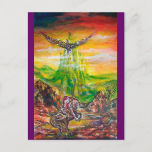 MAGIC DUEL BETWEEN BRADAMANT AND NEGROMANCER POSTCARD