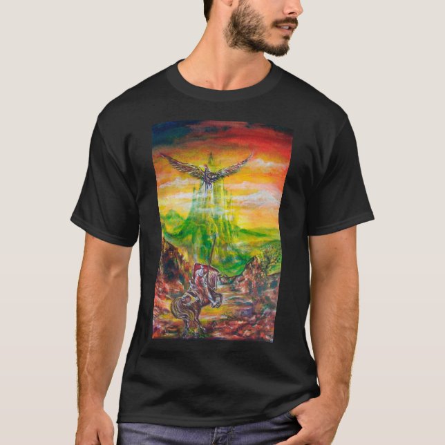 MAGIC DUEL OF BRADAMANT AND NEGROMANCER Fantasy T-Shirt (Front)