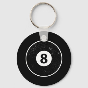 Magic Eight Ball Billiard Pool Key Ring