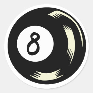 Magic Eight Ball Classic Round Sticker