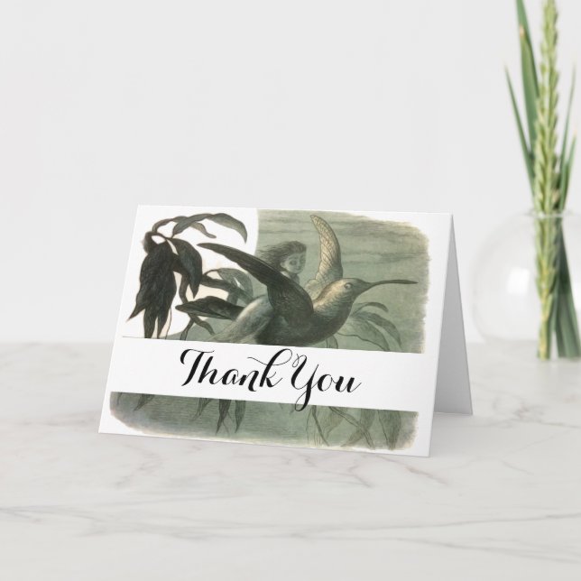 Magic Elf Flying Night Moon Art Thank You Card (Front)