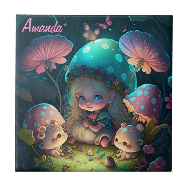 Magic elf moments           ceramic tile (Front)