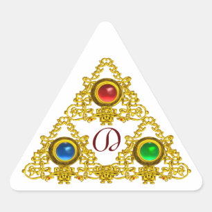 MAGIC ELFIC TALISMAN /GOLD TRIANGLE MONOGRAM TRIANGLE STICKER