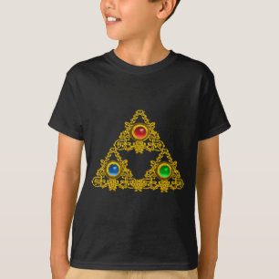 MAGIC ELFIC TALISMAN /GOLD TRIANGLE WITH GEMSTONES T-Shirt