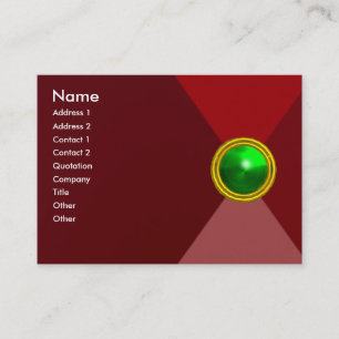 MAGIC EMERALD , bright vibrant red pink green Business Card