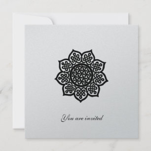 MAGIC EVENT,CELTIC KNOT Black Silver Invitation