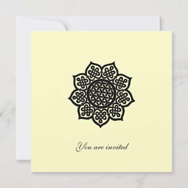 MAGIC EVENT metallic gold paper Invitation (Front)