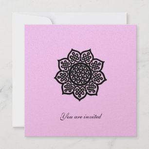 MAGIC EVENT metallic gold paper Invitation