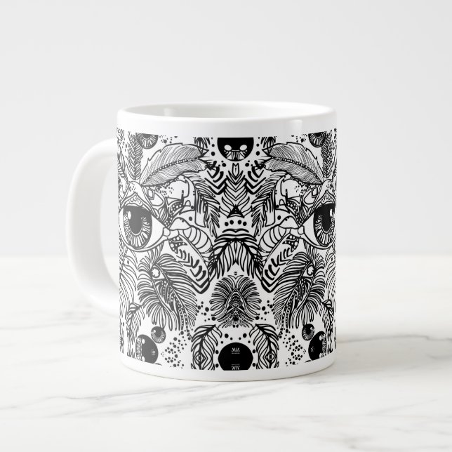 Magic eye. Symbol of Omniscience & Supreme Being  Large Coffee Mug (Front Left)