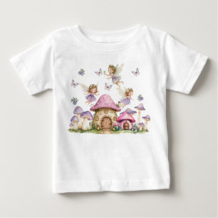 Magic Fairies Pink Mushrooms Baby T-Shirt