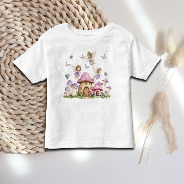 Magic Fairies Pink Mushrooms Toddler T-Shirt (Creator Uploaded)