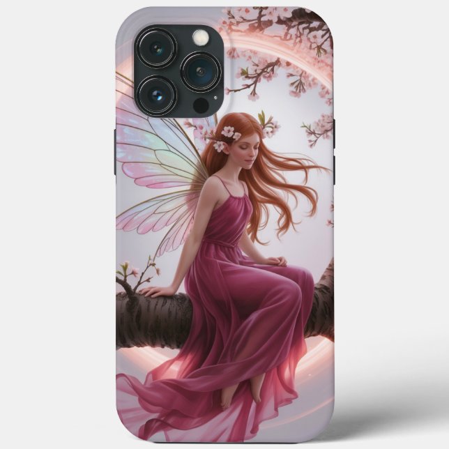 Magic Fairy Among Cherry Flowers - Illustration d Case-Mate iPhone Case (Back)