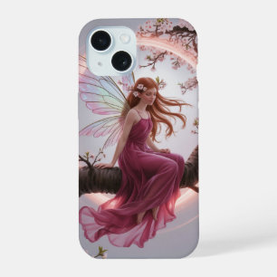 Magic Fairy Among Cherry Flowers - Illustration d iPhone 15 Case