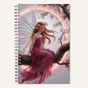 Magic Fairy Among Cherry Flowers - Illustration d Notebook