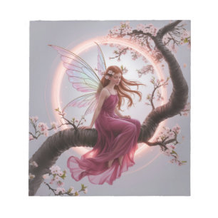Magic Fairy Among Cherry Flowers - Illustration d Notepad