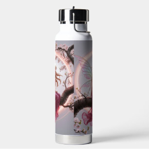 Magic Fairy Among Cherry Flowers - Illustration d Water Bottle
