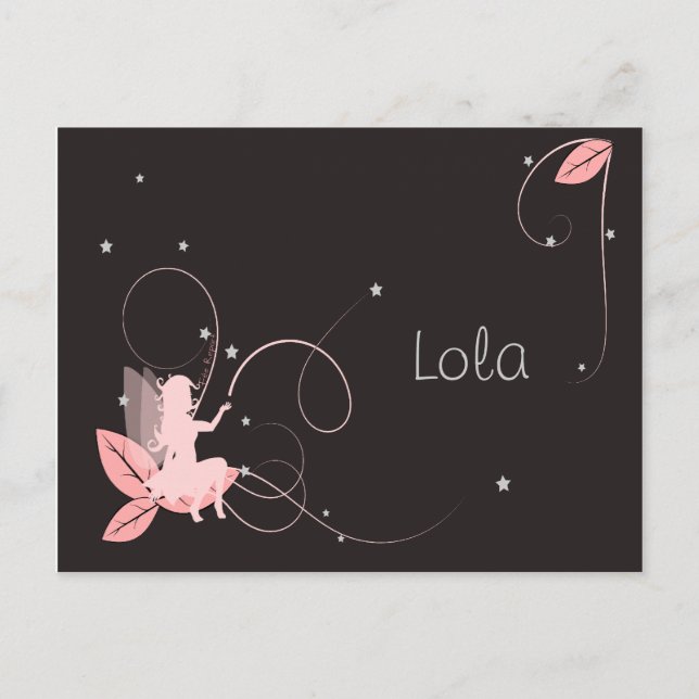 Magic, Fairy and First Name Postcard (Front)