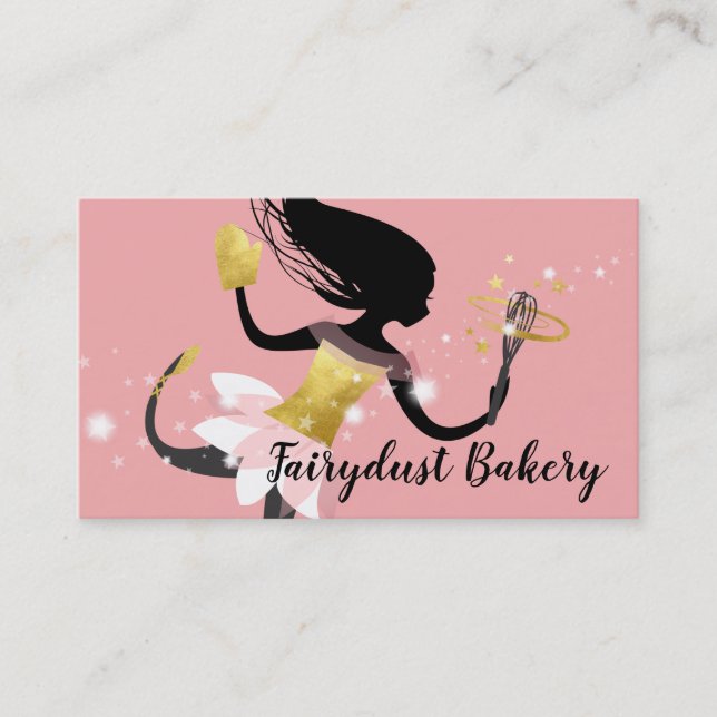Magic fairy cookie cupcake cakes baking bakery business card (Front)