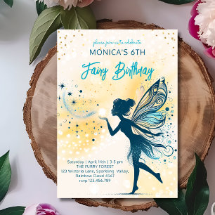 Magic Fairy dust and stars kids birthday Invitation