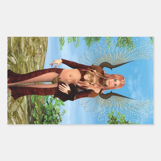 Magic Fairy Rectangular Sticker (Front)