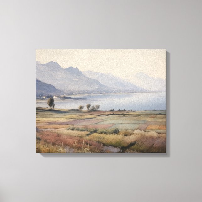 Magic Fields Vintage Canvas Print (Front)