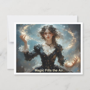 Magic Fills the Air Colourful Magical Mystical Postcard