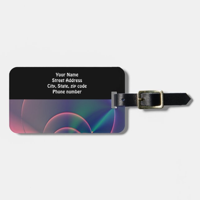Magic Flower Travel Bag Tags - Customised (Front Horizontal)