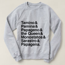 Magic Flute characters shirt