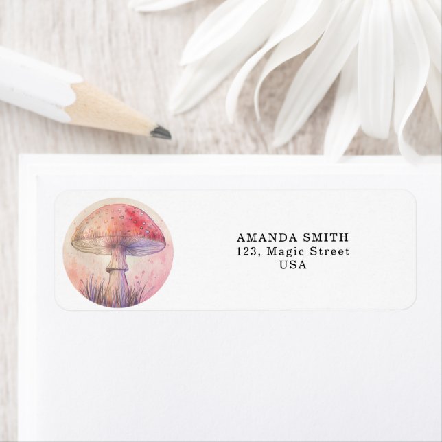 Magic Fly agaric  Return Address Label (Insitu)